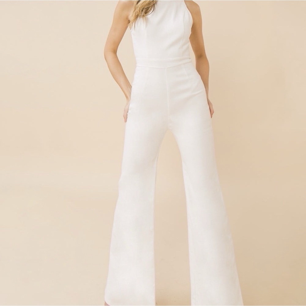 Denim by Jealous Tomato Overalls Jumpsuit Stretch Cotton White Juniors Medium